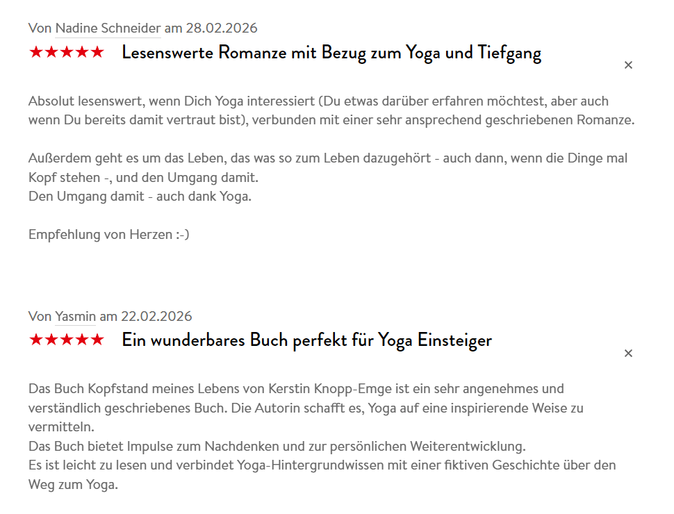 Kopfstand des Lebens Hugendubel Rezensionen