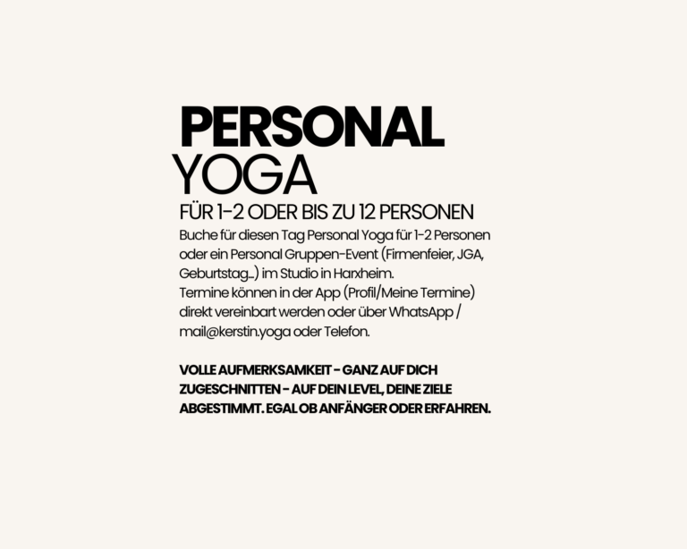 Personal Yoga bei kerstin.yoga