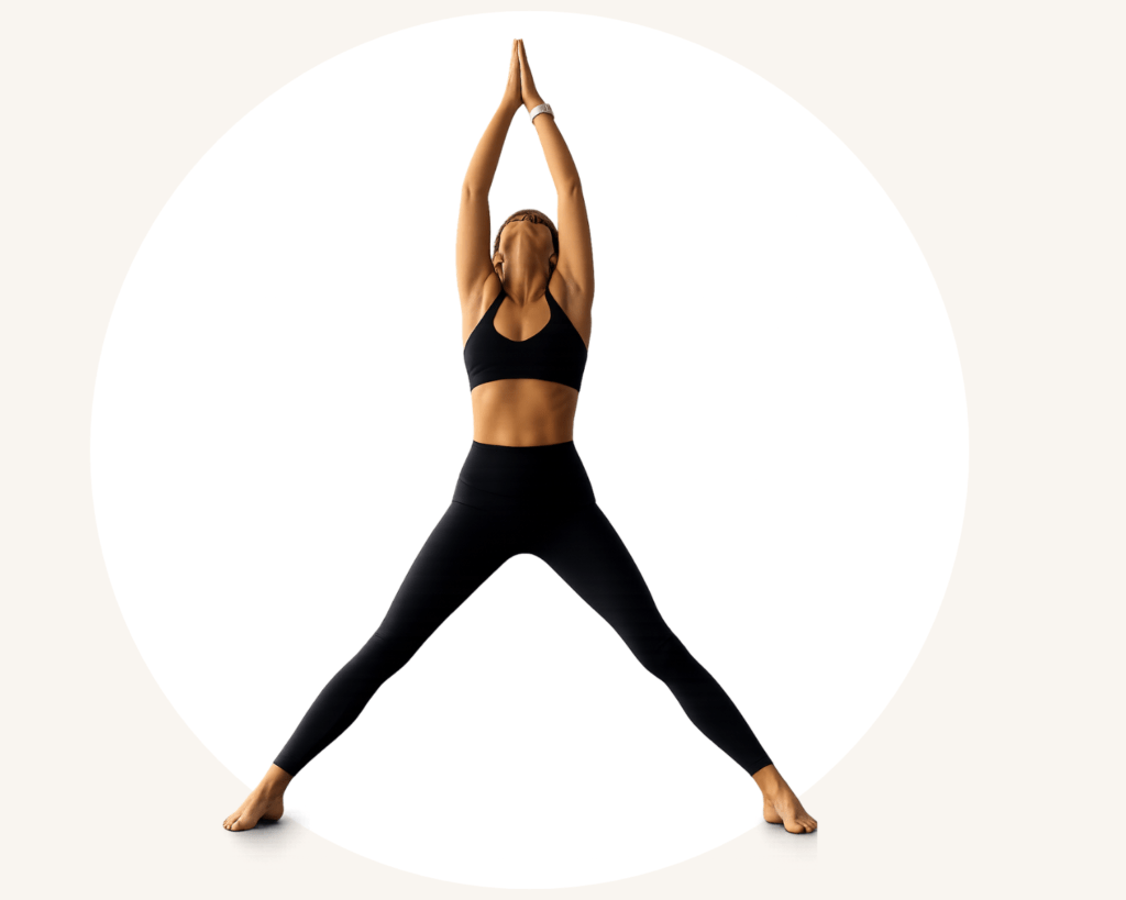 „Practice and all is coming“ 6 Yogapose in einem weißen Kreis kerstin.yoga